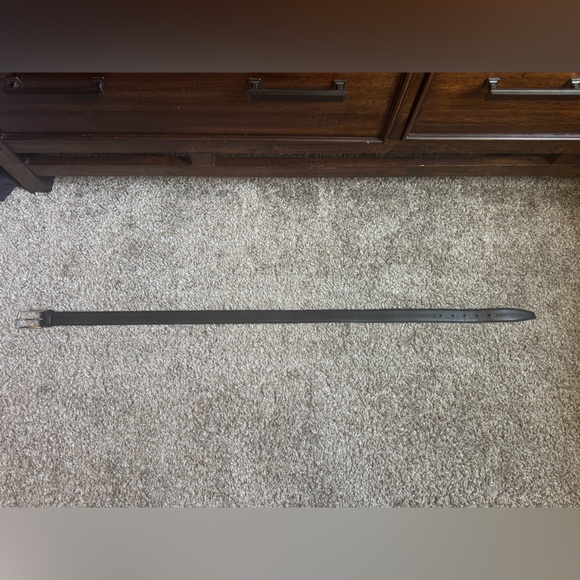 Brooks Brothers 346 Mens Black Pebble Leather Dress Belt Made in Italy - Picture 3 of 13